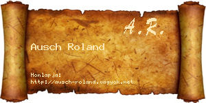 Ausch Roland névjegykártya